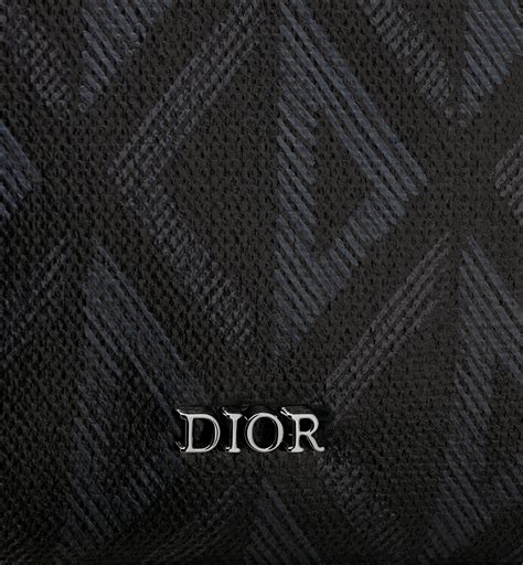 Trousse de toilette Dior Lingot Toile CD Diamond noir.